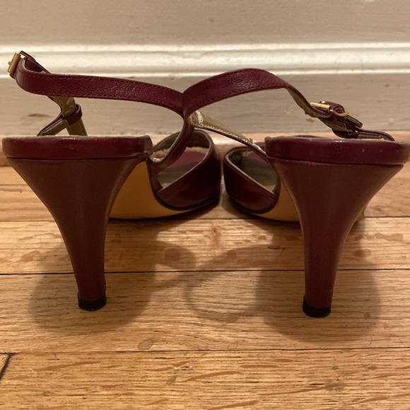 Vintage Leather Open Toe Heels - Picture 3 of 3